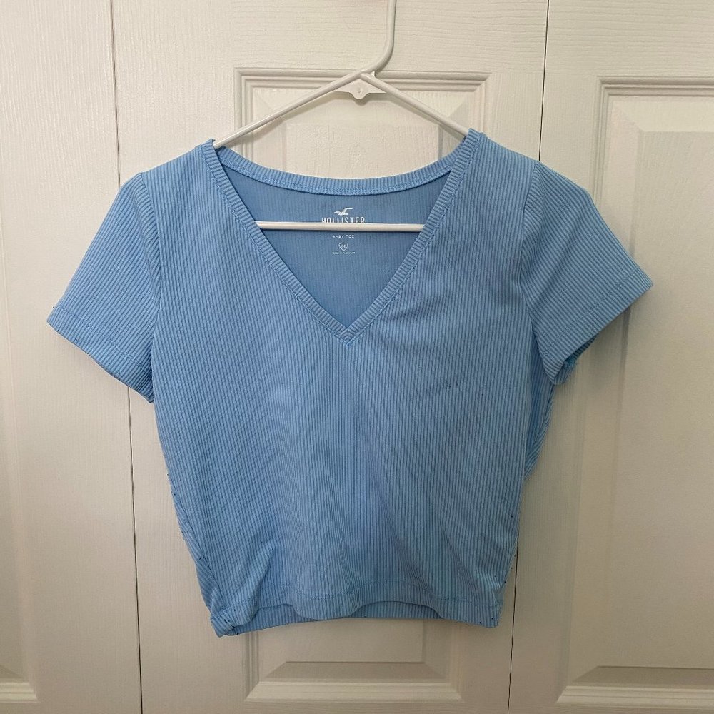 Blue Cropped Baby T-Shirt